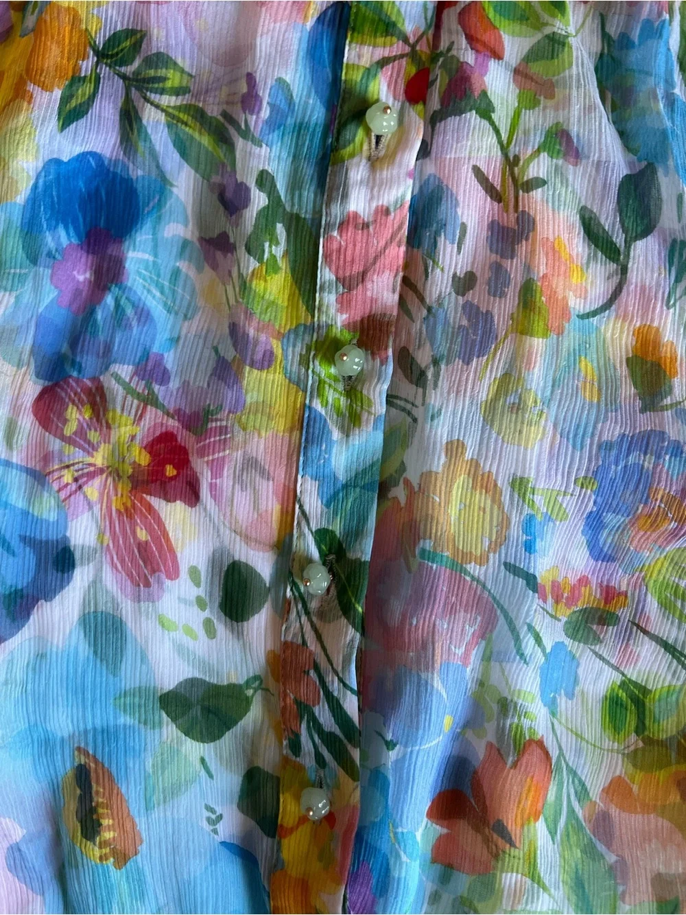 Johnny Was Jade Hunni 100% Silk Blouse